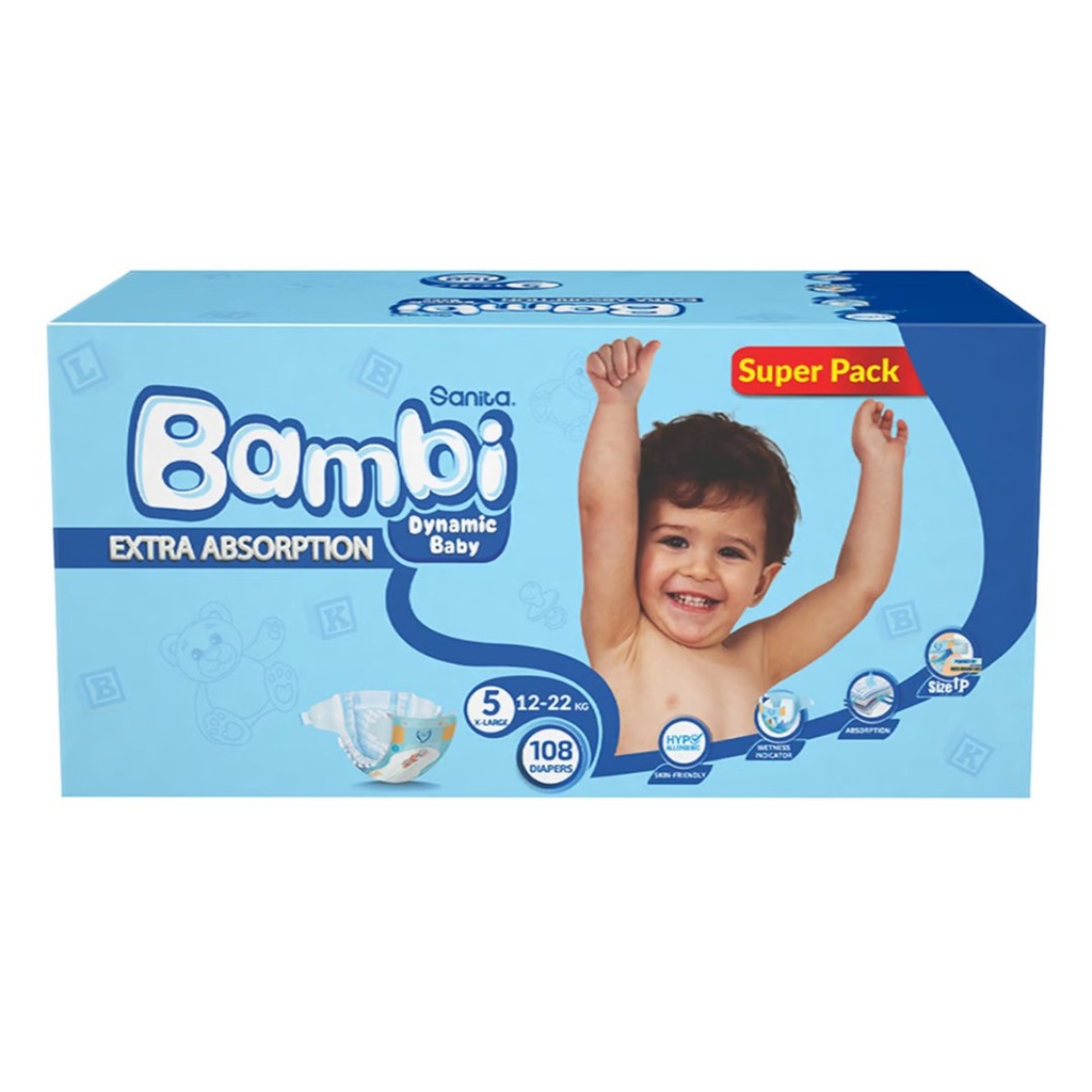 * Sanita Bambi X-Large Super Pack, 108's