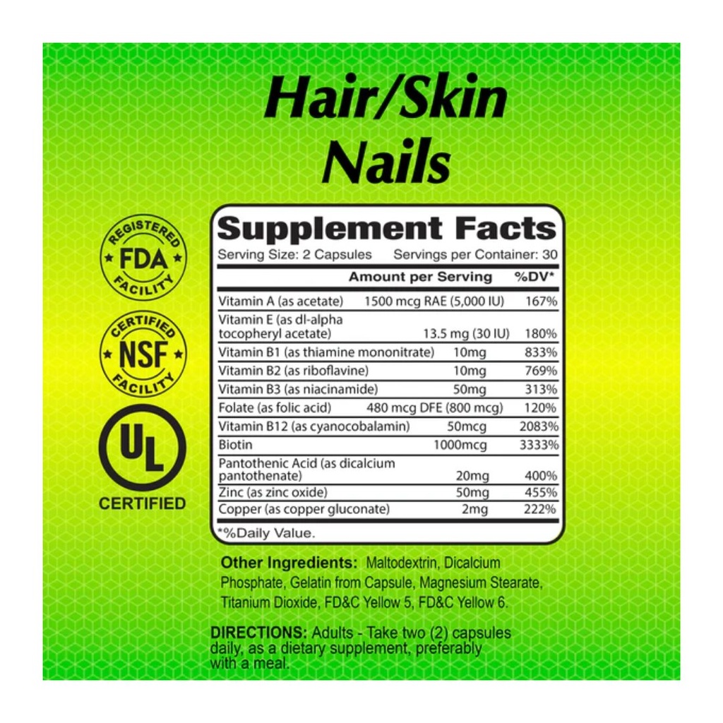 * Alfa Hair-Skin-Nails Capsules, 60's