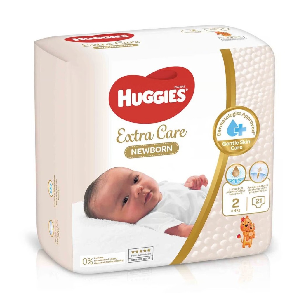 * Huggies Extra Care Newborn Size 2, 21's