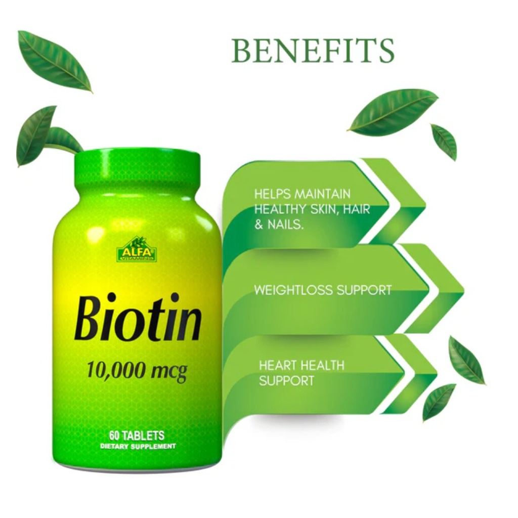 * Alfa Biotin 10,000 Mg Tablets, 60's