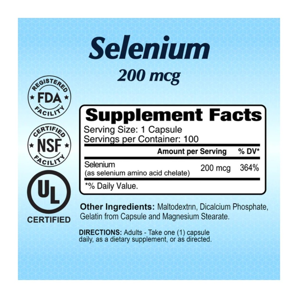 *Alfa Selenium 200mcg Capsules, 100's
