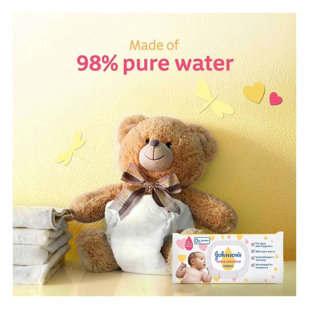 * Johnson's Baby Wipes Extra Sensitive, 56's