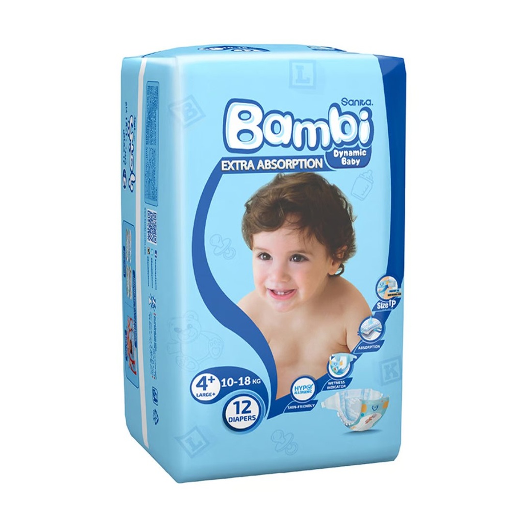 * Sanita Bambi Regular Large Plus (4+), 12's