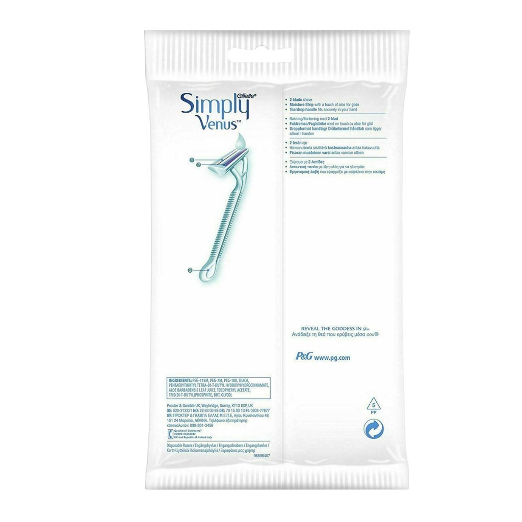 * Gillette Simply Venus2 Razor, 4's