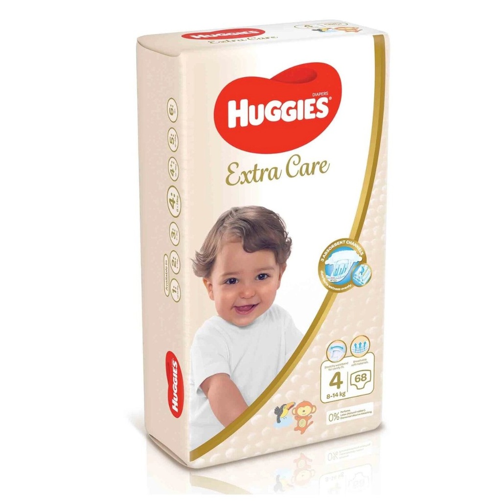 * Huggies Extra Care Jumbo Pack Size 4, 68's