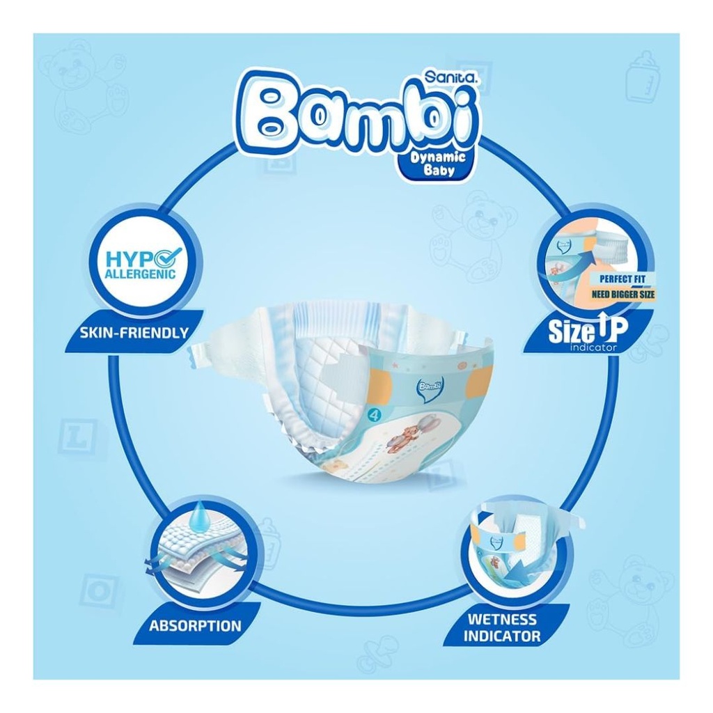 * Sanita  Bambi Size 4+ (L+), 116's