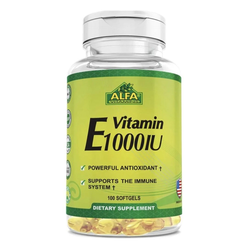 * Alfa Vitamin E 1000 IU Softgel, 100's