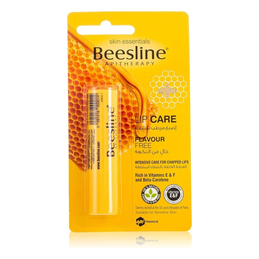 * Beesline Lip Care Balm Flavour Free, 4g