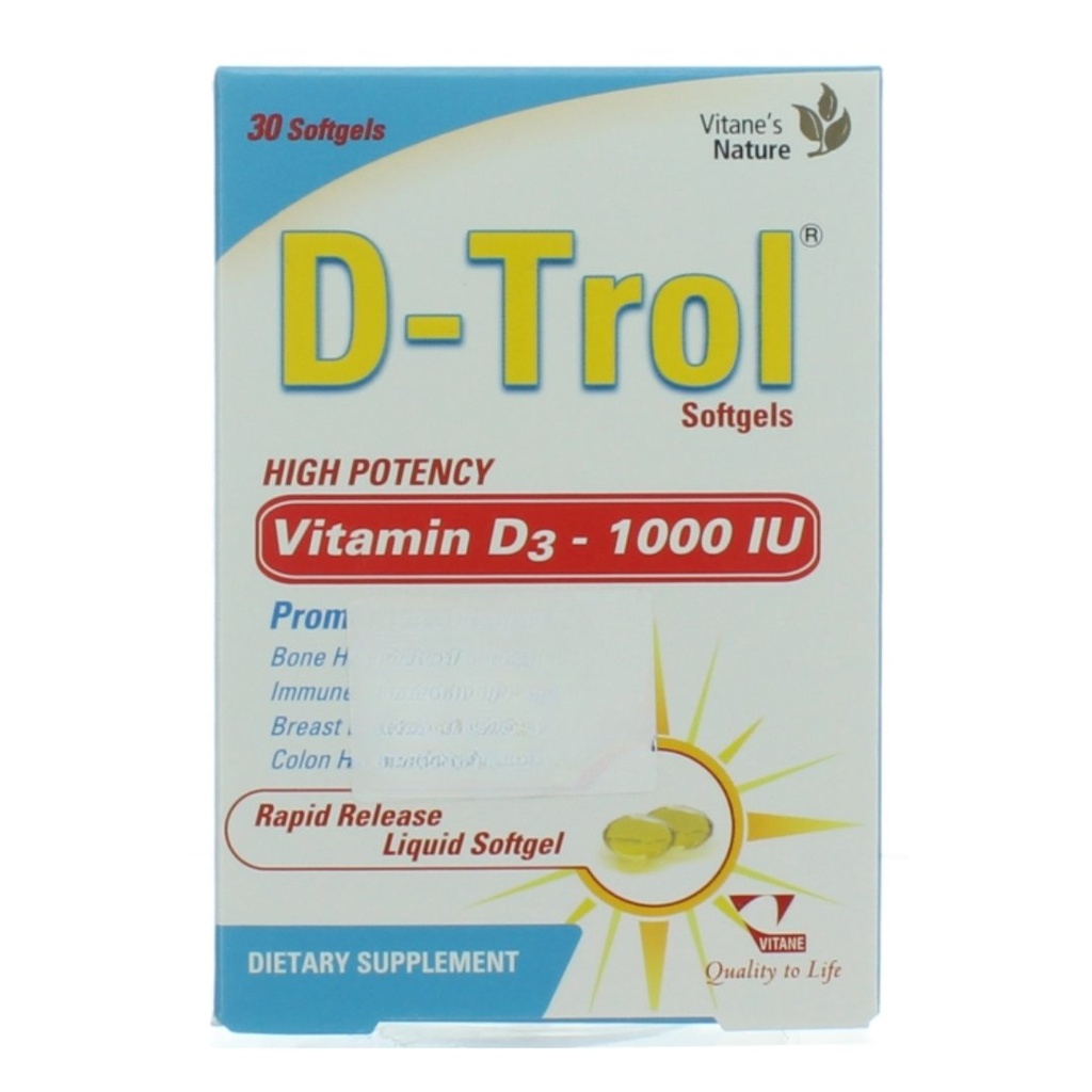 * D-Trol 1000iu Softgels, 30's