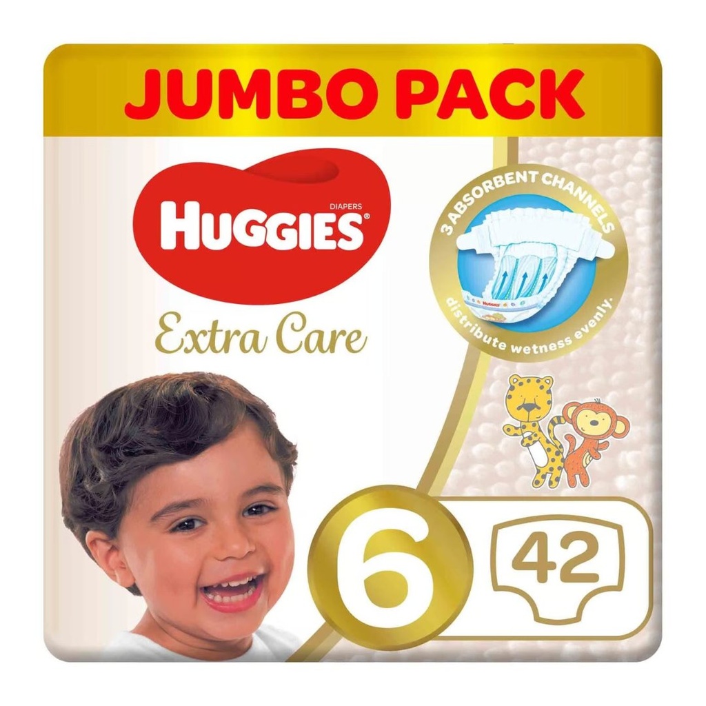 * Huggies Extra Care Jumbo Pack Size 6, 42's