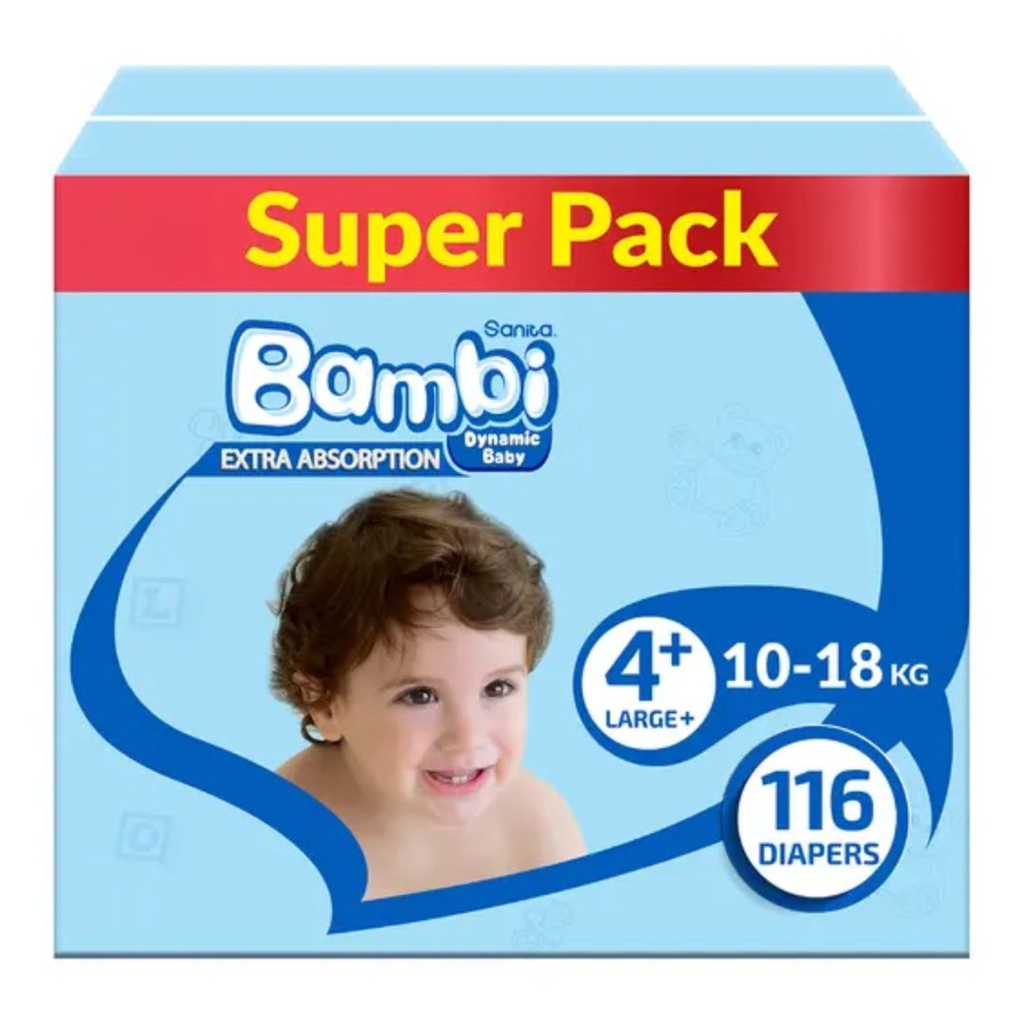 * Sanita  Bambi Size 4+ (L+), 116's