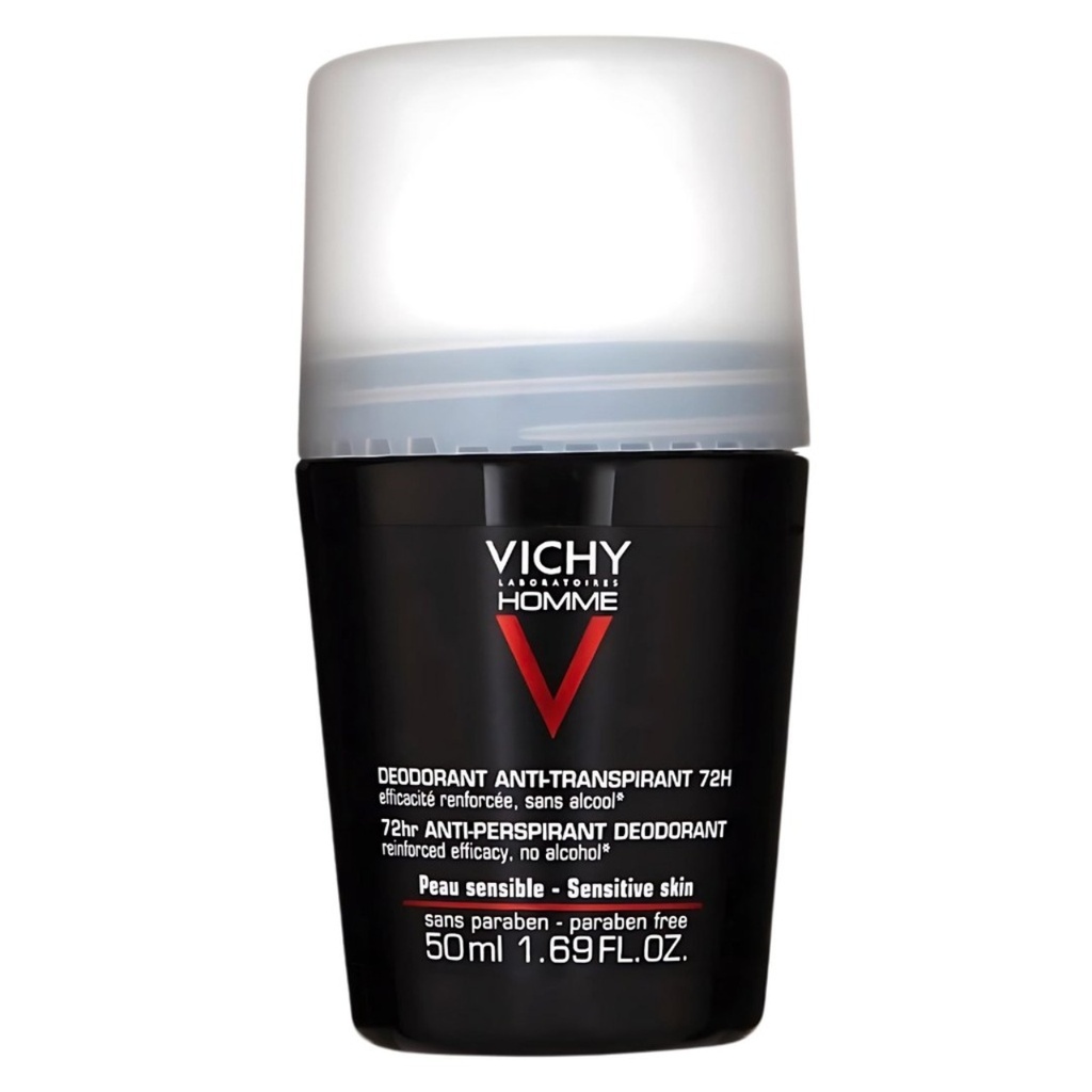 * Vichy Deodorant Men 72H Roll-On, 50ml - Black
