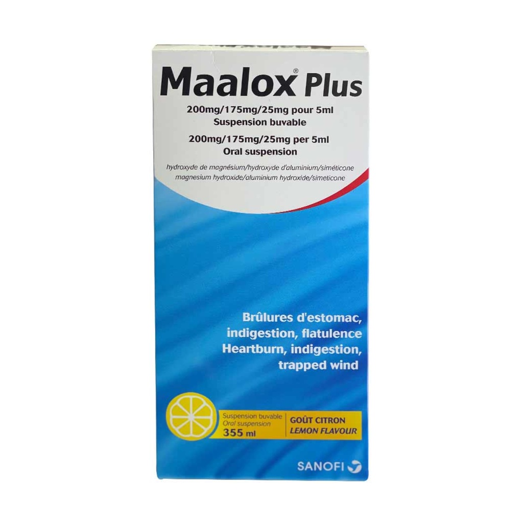 Maalox Plus Suspension, 355ml 