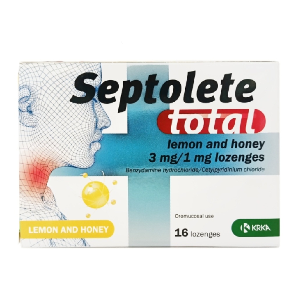 Septolete Total Lemon & Honey Lozenges, 16's