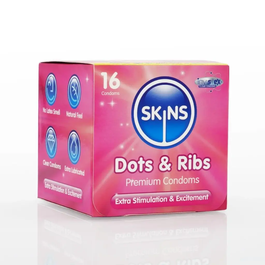 Skins Dots & Ribs Condoms, 16's