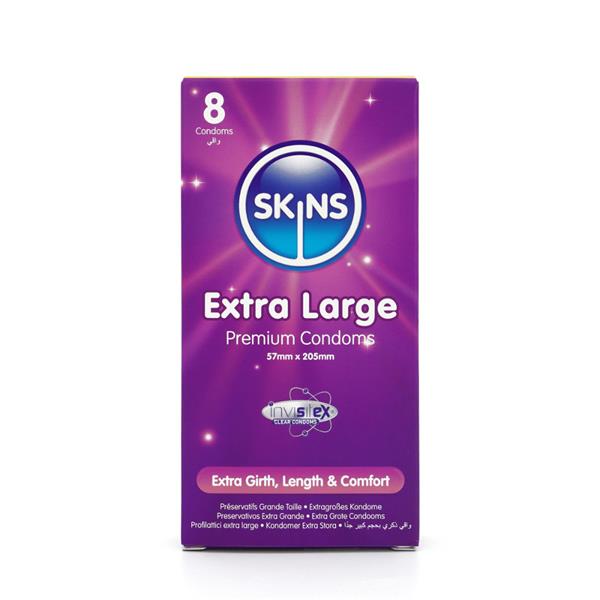 Skins Extra Large Condoms, 8's