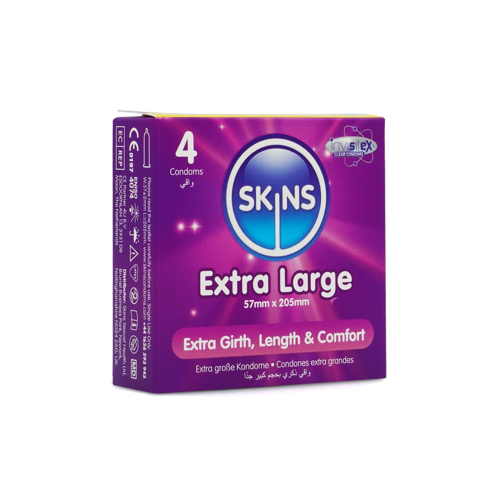 Skins Extra Large Condoms, 4's