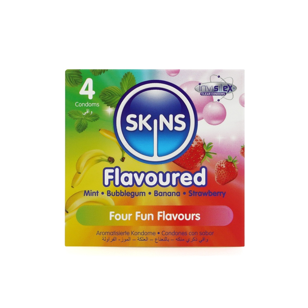 Skins 4 Flavours Condoms, 4's