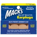 * Mack's Watertight Pillow Soft Silicone Putty Earplugs, 2 Pair