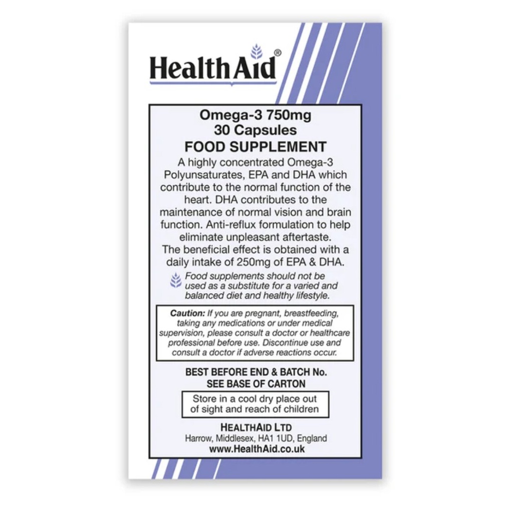 * HA OMEGA 3 750MG CAP 30'S