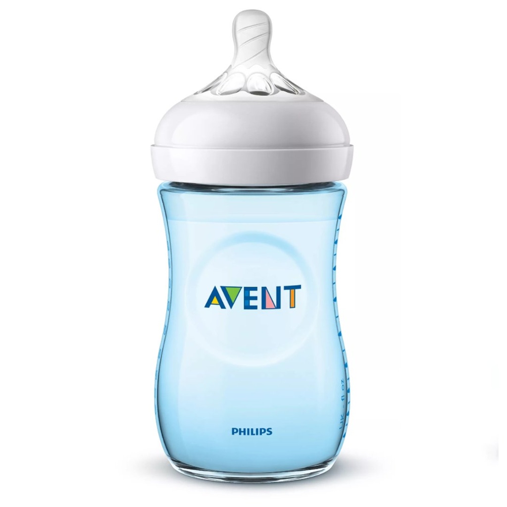 * * Avent Natural Feeding Bottle Blue, 260ml