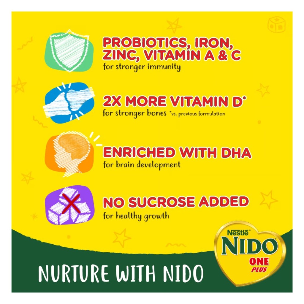 * Nido Milk Powder 1 Plus, 1800g