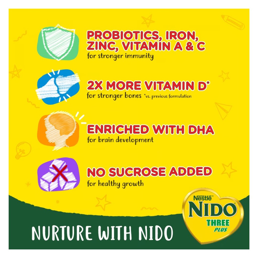 * Nido Milk Powder 3 Plus, 400g