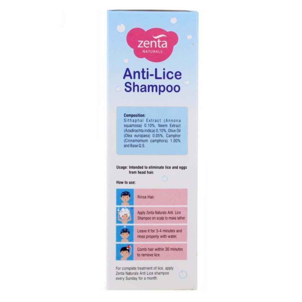 * Zenta Naturals Anti-Lice Shampoo 120ML