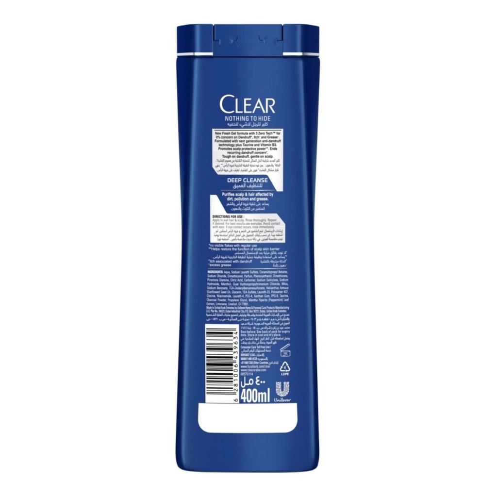 * CLEAR SH DEEP CLNSE MN 400ML