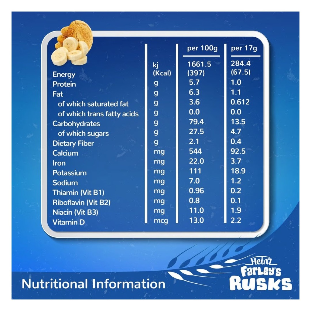 * FARLYS RUSK BANANA 150G