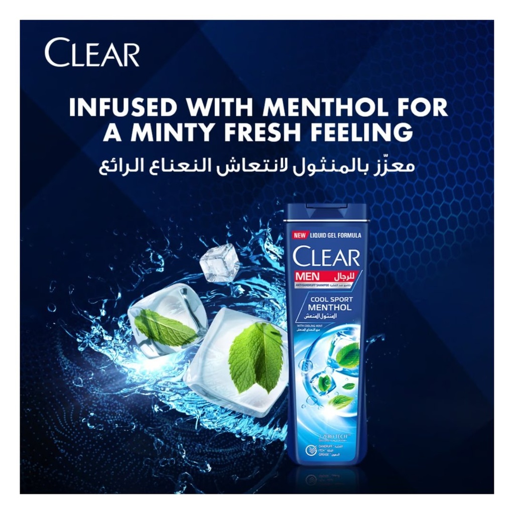 * Clear Men Cool Sport Menthol Shampoo, 400ml