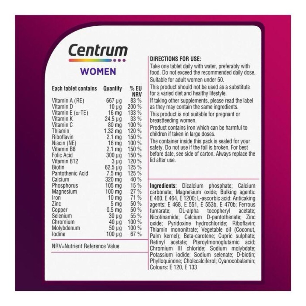 * Centrum Women Tablets, 60's