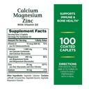 * Natures Bounty Calcium Magnesium Zinc Tablets, 100’s