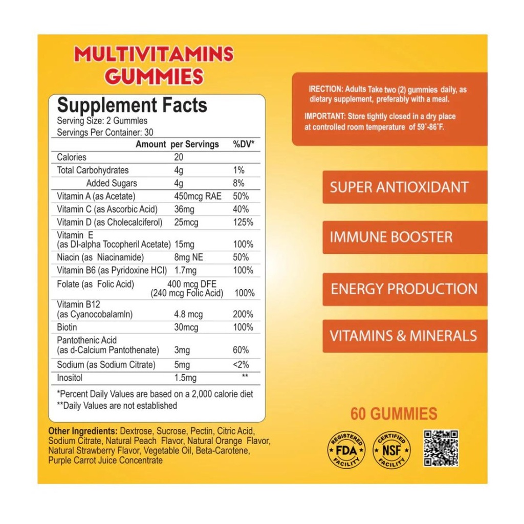 * MegaRix Multivitamins Adult Gummies 60's