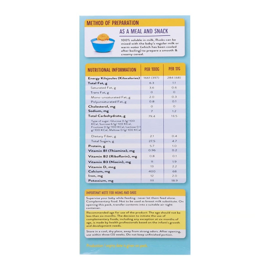 * FARLYS RUSK BANANA 300G