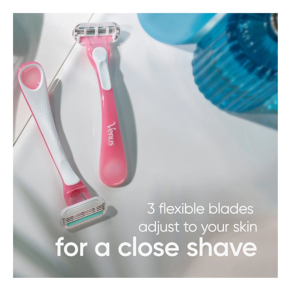 * Gillette Venus Sensitive Pink Razors, 3's