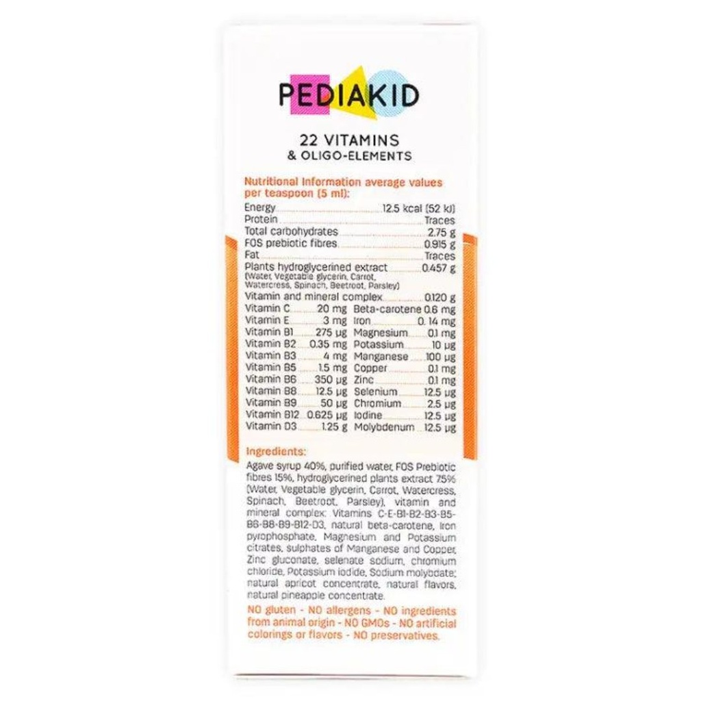 * Pediakid 22 Vitamins Syrup, 125ml