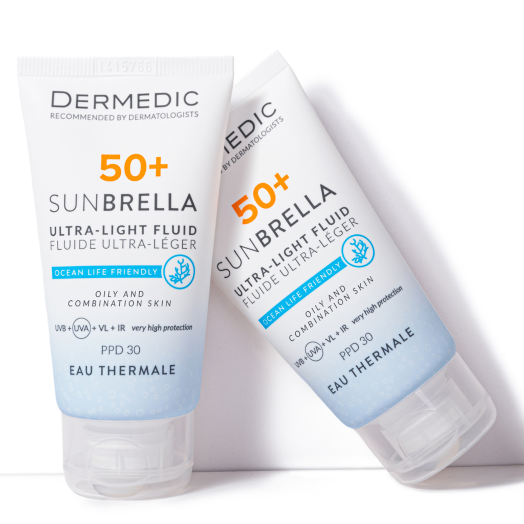 Dermedic Sunbrella Ultra Light Fluid For Oily Skin, 40ml - (1+1 Free)
