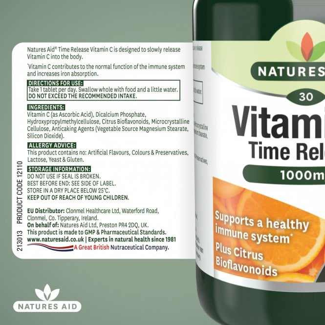 Natures Aid Vitamin C 1000mg Tablets, 30's