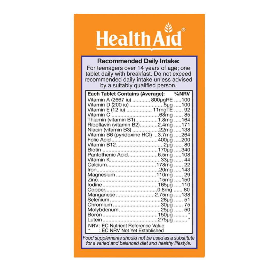 HealthAid Teenvital (Teenager) Multivitamin Tablets, 30's
