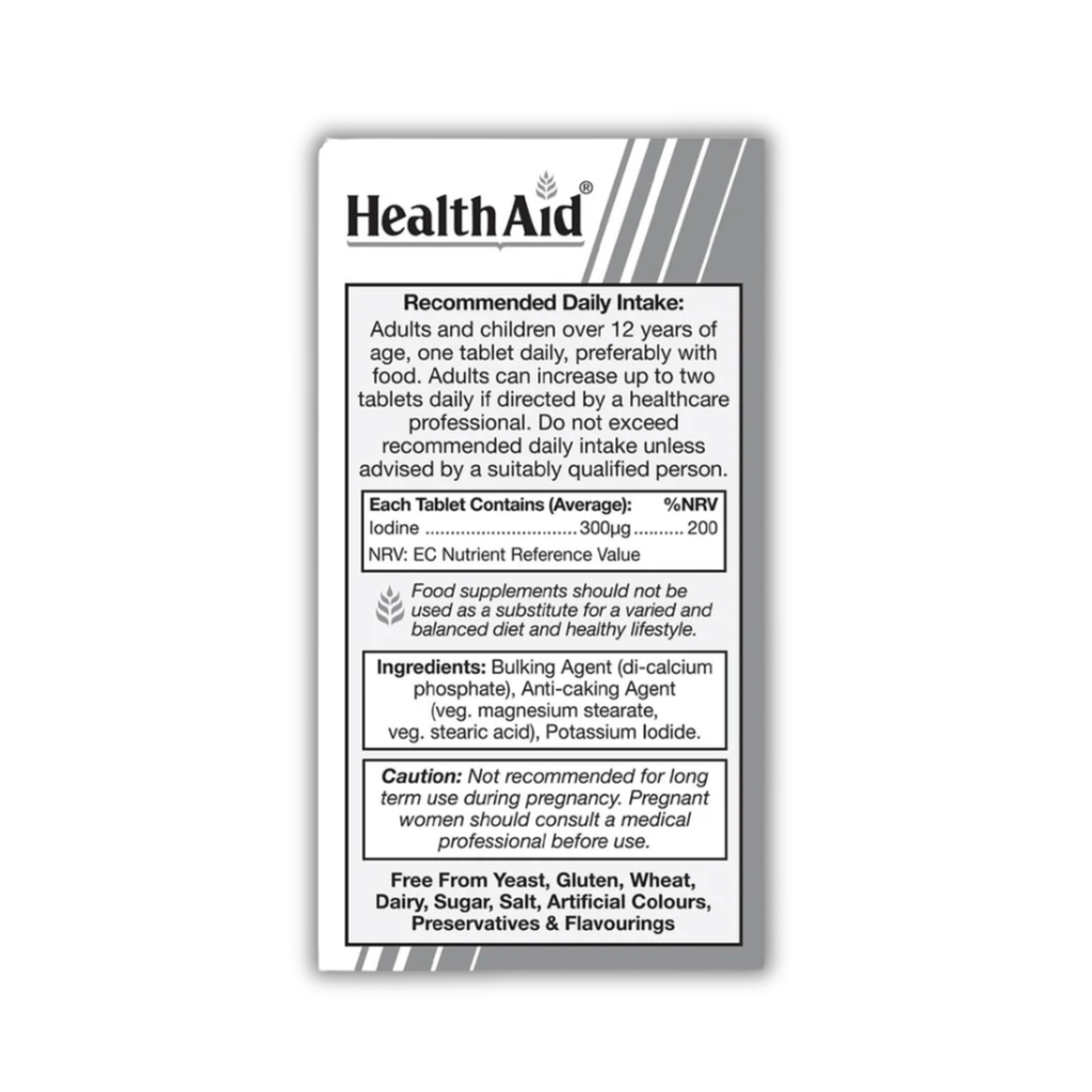 HealthAid Iodine 300mcg Thyroid Support Tablets, 60's