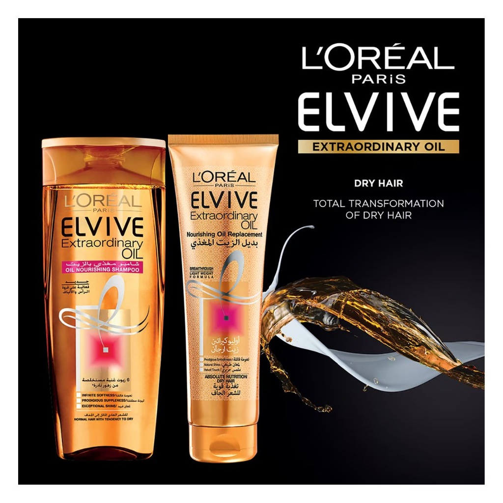* ELVIVE OIL SHAMPOO DRY HAIR 400ML