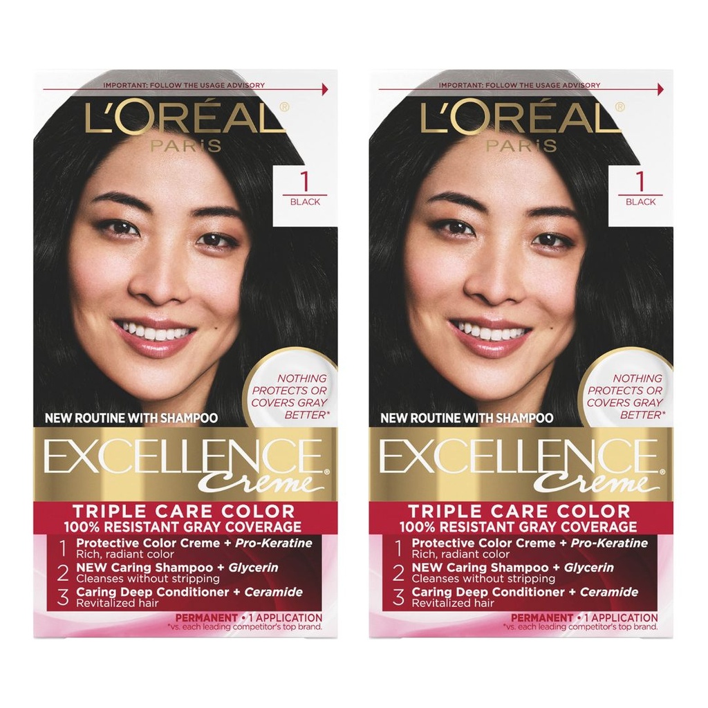 Loreal Excellence Color 1 Black - OFFER (Twin Pack 30% Off)
