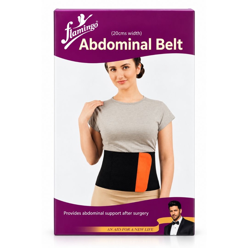 * Flamingo Abdominal Belt M Black/Orange - OC2002