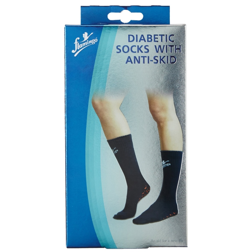 * Flamingo Diabetics Socks With Anti-Skid