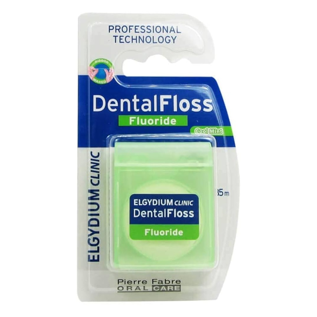 * Elgydium Clinic Fluoride Cool Mint Dental Floss, 35m
