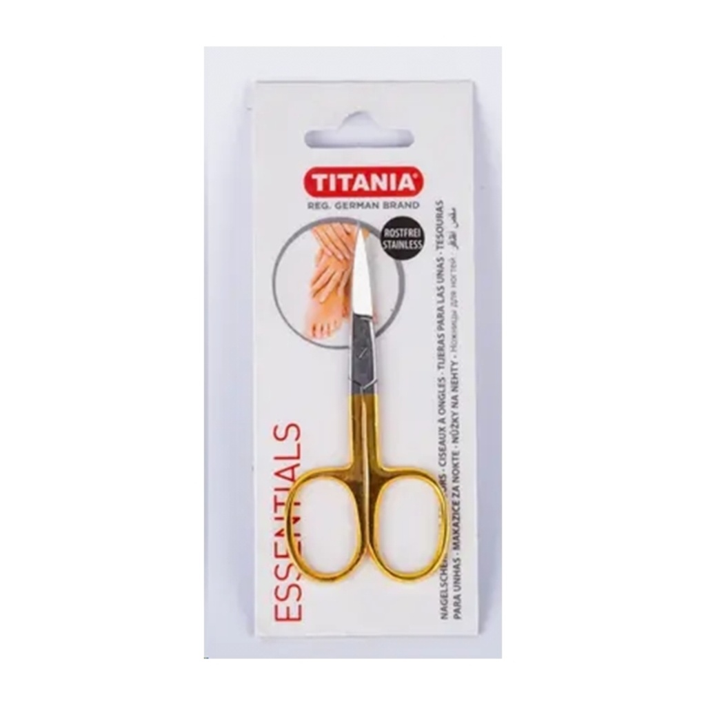* Titania Nail Scissors Gold 