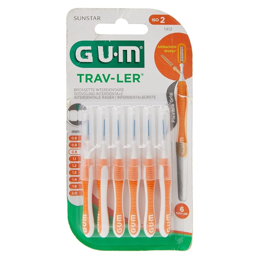 * Gum Trav-Ler 0.9mm Flexible Grip, 6's 