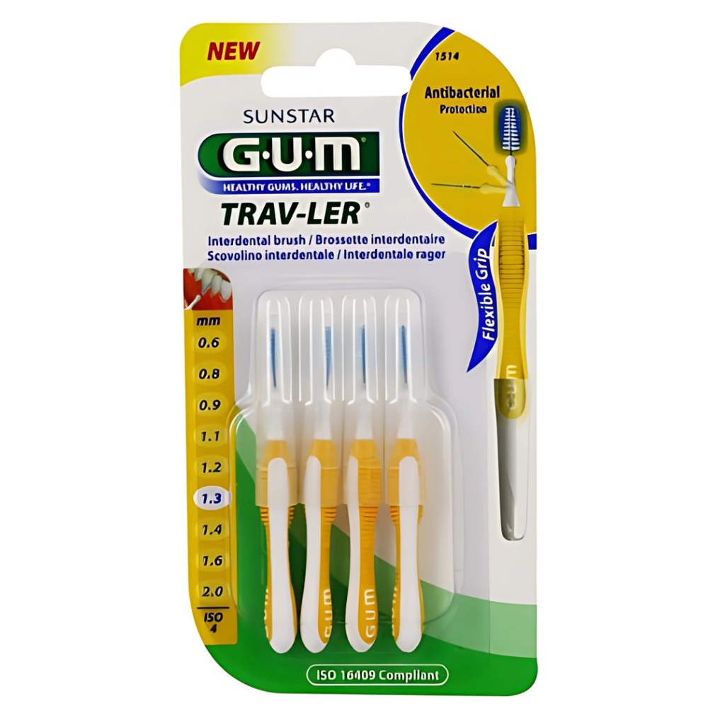 *Gum Trav-Ler 1.3mm Flexible Grip, 6's - 1514