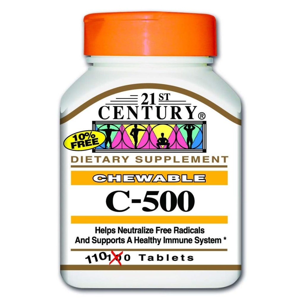 * 21st Century C-500 Chewable Tablets, 110's